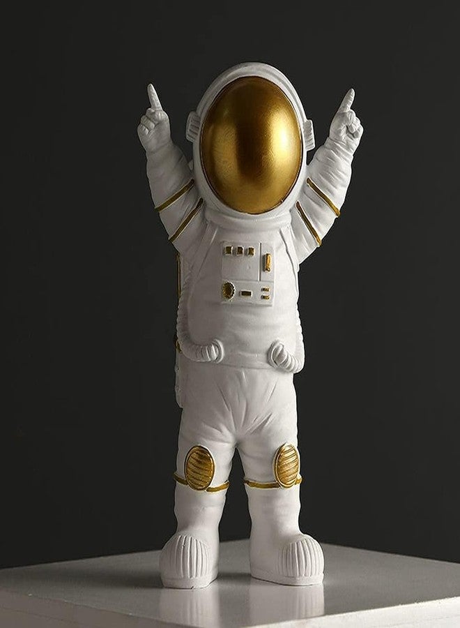 Joylern Spaceman Statue Astronaut Figurine Resin Spaceman Model Ornament Astronaut Sculpture for Home Office Desktop Tabletop Decoration - Gold Victory - Image 5